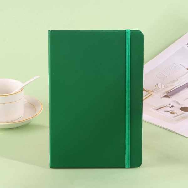 Hardcover Notebook With Elastic Closure Band And Ribbon Marker For Office