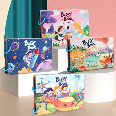 Montessori Baby Enlightenment Educational Busy Book Sticker Book Toy Cross-border Children's Quiet Small Sticky Book