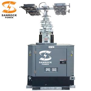 6kw/9kw Diesel Generator Light Tower Outdoor Emergency Trailer Lighting Tower