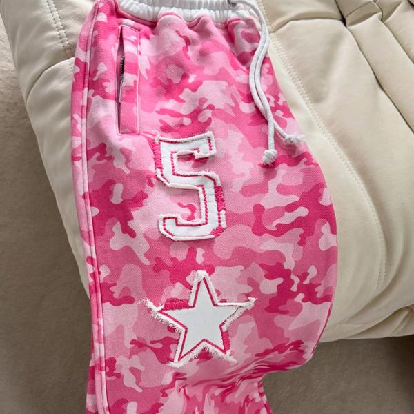 Camiseta con bordado de camuflaje personalizado Traje de mujer con sudadera y sudaderas