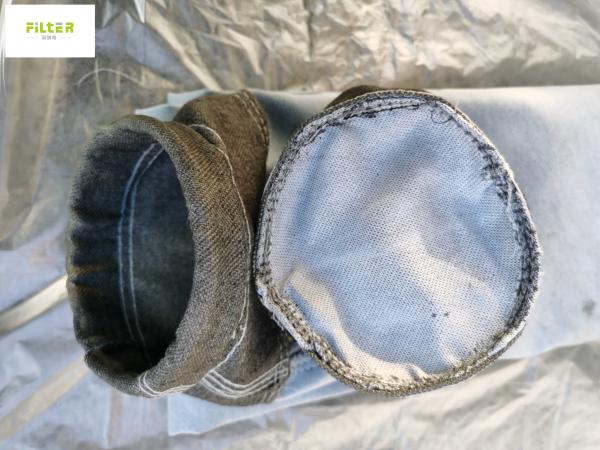 Sacos de filtro de alta temperatura 850gsm da fibra de vidro para a planta do cimento
