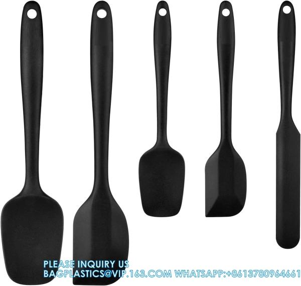 Silicone Rubber Spatula Set For Kitchen Baking, Cooking, And Mixing High Heat Resistant Non Stick Dishwasher Safe