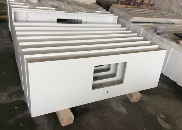 K010 Pure White Quartz Countertops That Look Like Marble For House Decoration