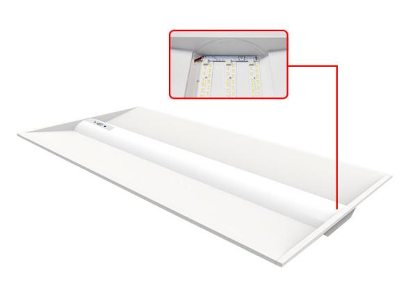 2x2 2x4 Led Troffer Fixture Steel Sheet 30w 40w Pc Cover 130lm/W