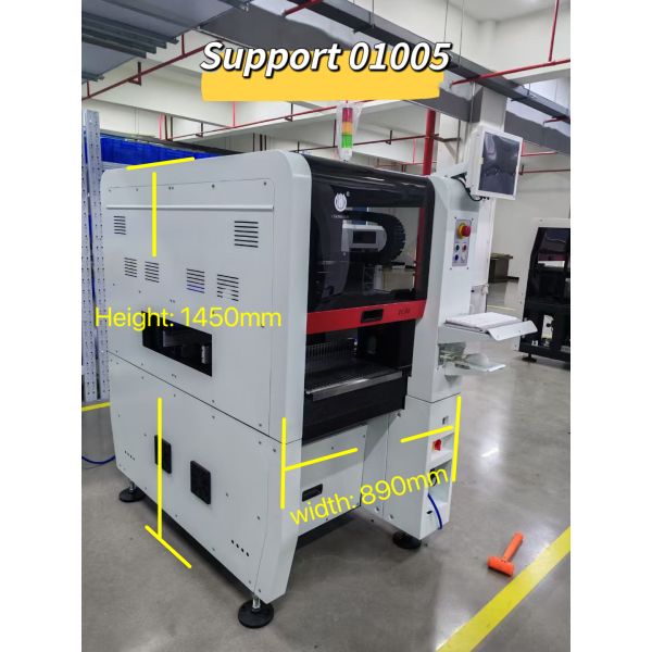 Narrow Design High Precision TC06 Module SMT Pick and Place Machine 6 Heads Support 01005
