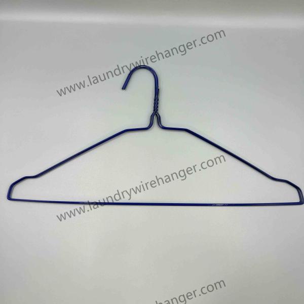 16-inch Powder Coated White Laundry Wire Hanger for Dry Cleaners, 1.9mm Diameter