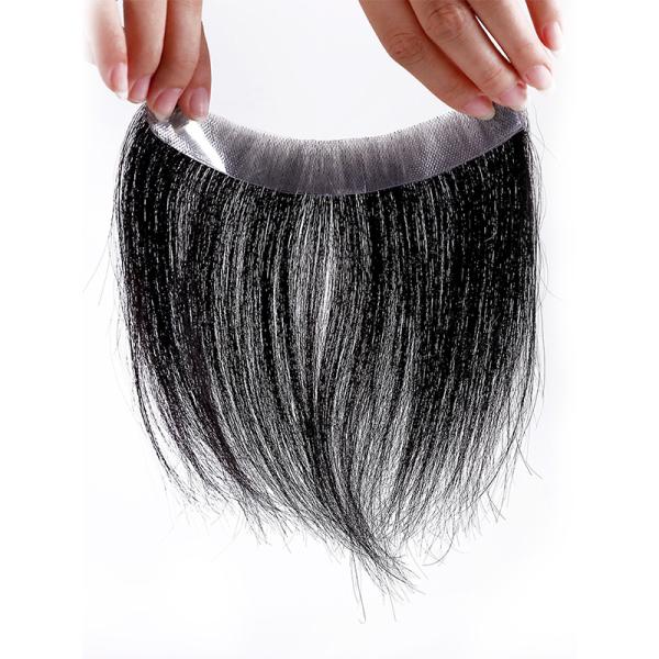 Full Hand Made Slicked Back Style Hairline 100% Human Hair Replacement Toupee for Men