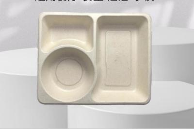 3Grid lancheira descartável, caixa de empacotamento biodegradável afastada