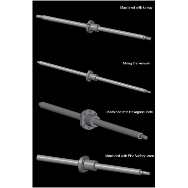 TBI SFK01602 16mm Ball Screw High Accuracy Wear Resistant Space Saving