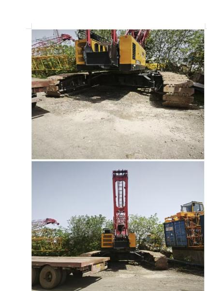 2021 Sany utilisée grue à rampe SCC2600A avec un 72m boom principal, un 60m boom tour, un contrepoids de 110 tonnes, et 4600 heures de fonctionnement.