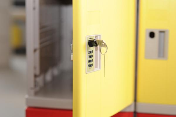 Strong / Beautiful Employee Storage Lockers 5 Comparts 1 Column For Public Place