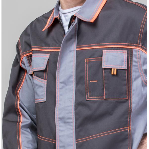 Factory Workers Heavy Duty Work Suit 65% Polyester 35% Cotton Twill Gray