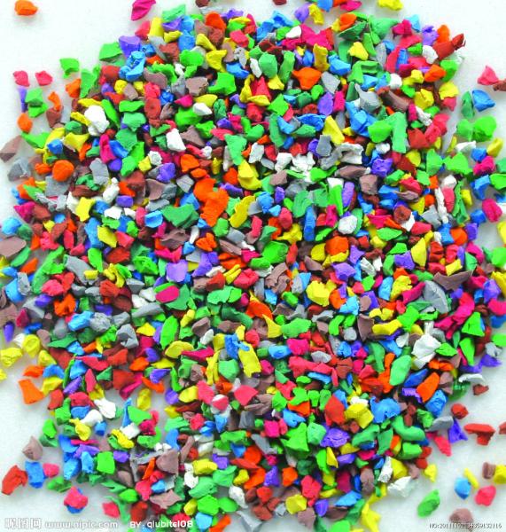 Yellow / Orange Rubber Mulch Pellets Eco Friendly Playground Rubber Granules