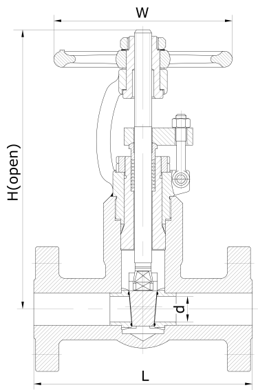 Запорная заслонка уплотнения давления API602 Dn50 2 фланец кованой стали RTJ дюйма