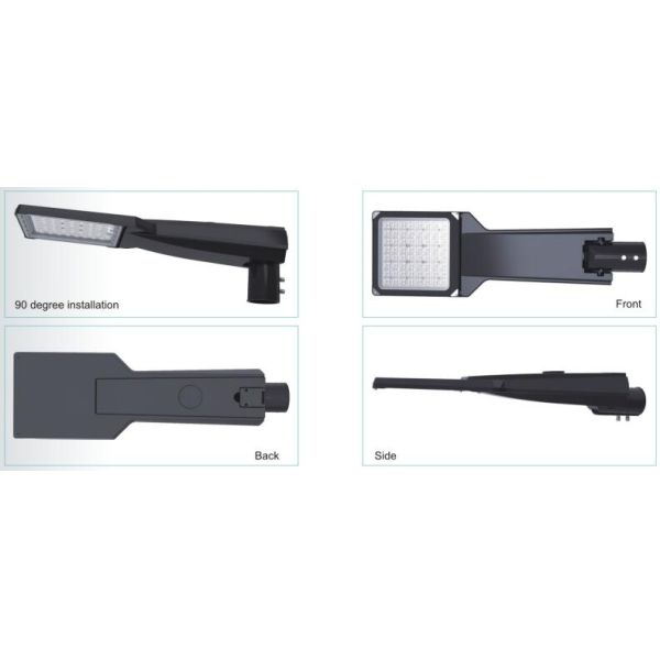 Aluminium 120lm/W 6500K IP66 150W 60mm Street Pole Light
