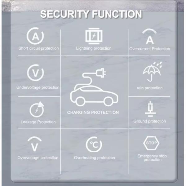 32A Chargeur électrique au sol de type 2 de 7 kW pour véhicules électriques