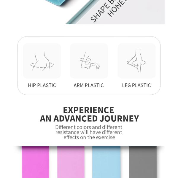 сопротивление TPE 4pcs 50*600MM соединяет диапазоны 100% сопротивления кремнезема для ног