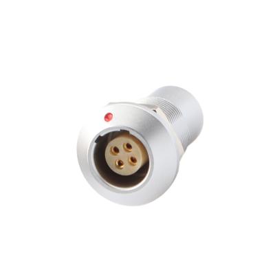 Conector circular à prova d'água série B Z7 4P Fêmea Soquete à vácuo selado à prova d'água, porca fixa fixada IP68