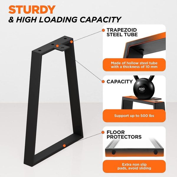 Trapezoidal Furniture Table Legs Ironwork Metal Long and Short Stools Small Coffee Table Stand Coffee Table Feet