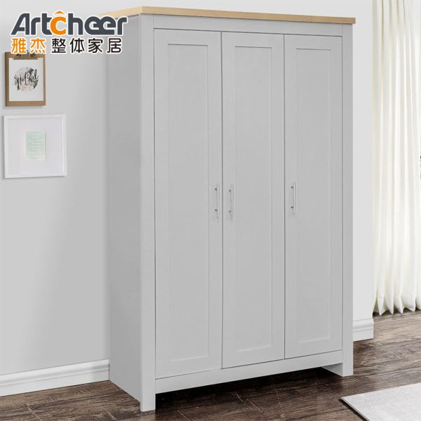 Contemporary Solid Wood Wardrobe Closet with Customized Size and Foldable Design for Modern Living Spaces