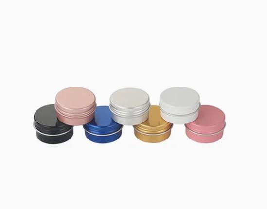Colorful Top Round aluminum tin cans/Jar Containers Screw Cap for Cosmetics Packing