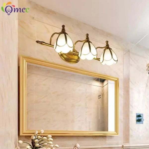 LED American vanity Mirror Headlight multicolor mirror cabinet Glass Wall lamp mirror wrought iron lamps (WH-MR-71)