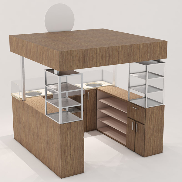 Customized Modern Shop Display Design Counter Set for VSC One Stop Design Service