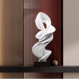 Modern Abstract Resin Sculpture Ornaments for Villa Staircases Hotel Lobbies