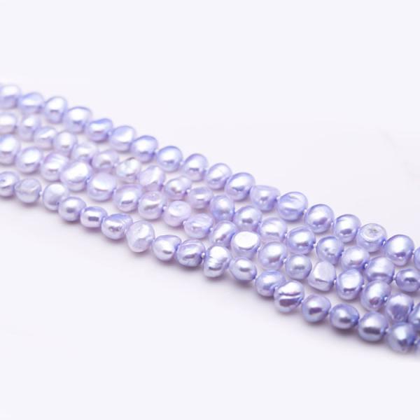 Purple 7-8mm Freshwater Cultured Baroque Shape Pearls Necklace (FN08285PURPLE)