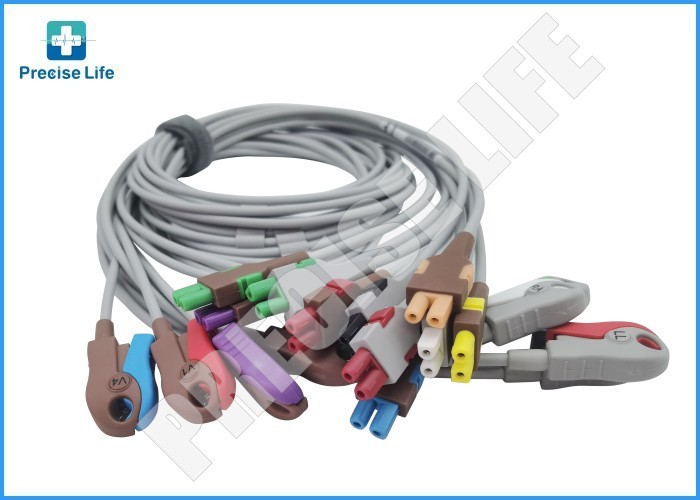 GE 2104749-001 ECG leadwire set Base 10 Grabber AHA GE 2104749-001 ECG cable