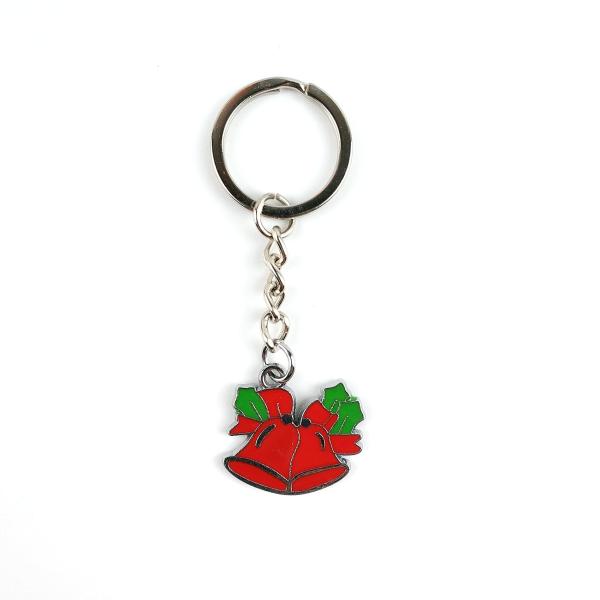 Christmas Themed Soft Enamel Keychain Festive Bell Designs for Holiday Cheer
