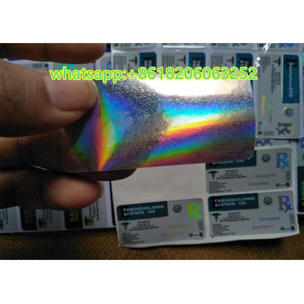 La fiole de l'enlèvement de matière de laser 10ml marque l'effet brillant d'hologramme de conception bleue de petite taille