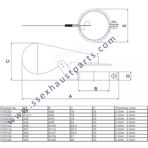 Слабая сталь 2.0mm 3.0mm крышка дождя вытыхания 7 дюймов