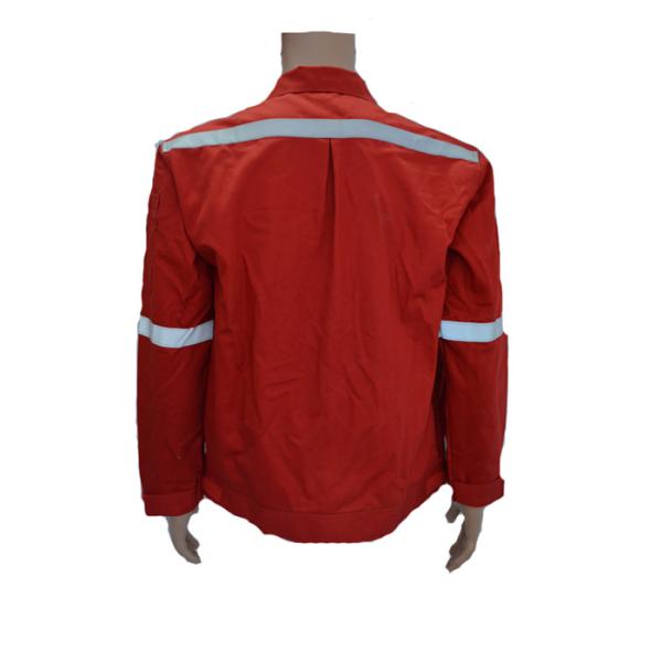fogo vermelho da sarja 210gsm - franco resistente do algodão olá! Vis Fr Winter Jacket dos revestimentos En11611 Cvc 100