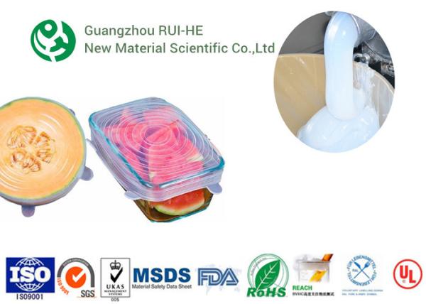 Certificação da borracha de silicone ROHS da baixa viscosidade da cura de Platium para envoltórios de alimento
