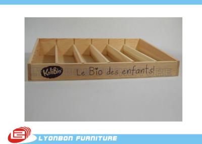 Kids Toys Wood Countertop Display For Promotion , Retail Display Shelves