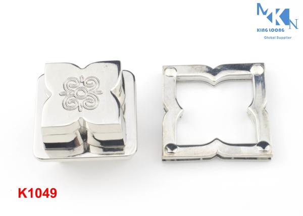 Metal Flower Twist Lock Purse Hardware , Twist Lock Fasteners For Handbags