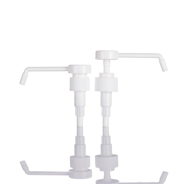 28/410 33/410 Pompe en plastique à buse longue pour pulvérisation de désinfectant médical Couleur blanche