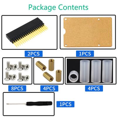 (40Pin) encabeçamento de empilhamento 2x20-Pin fêmea alto extra para o pi 2 do modelo B+ do pi do pi A+ da framboesa, 3 4B com base acrílica