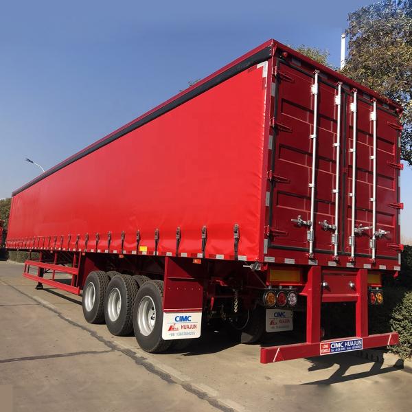 Truck Mechanical Suspension 40ft Curtain Side Semi Trailer for Loading and Unloading