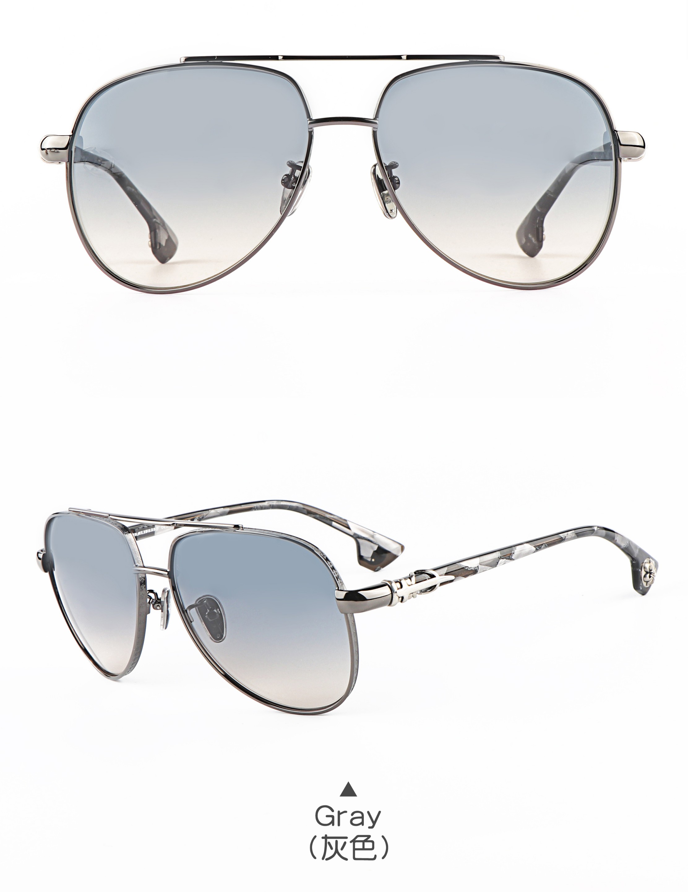 Shenzhen Wholesaler Trends 2026 Gradient Dream Blue Lens Y2k Men Women Beach Wedding Designer Pilot Sunglasses Personalized logo