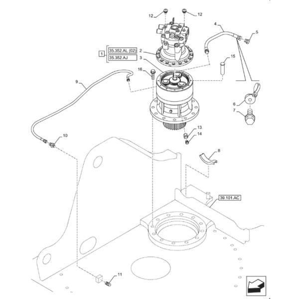 LN001820 MFC160 LN001880 LN002060 LZ013430 SH200A3 CX210 Swing Reduction Device  Swing Gearbox