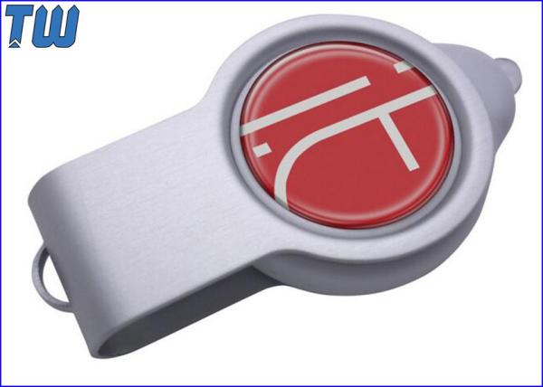 Brightness Button LED Light 8GB Pen Drives Twister Resin Dome Logo