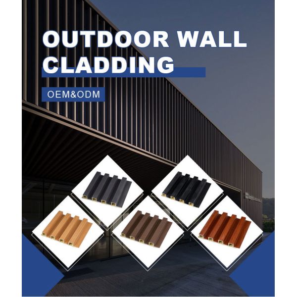 Exterior Panel Wpc Wall Panel Wood Plastic Modern Design Board Outside Outdoor Composite Wpc 3D Panel Exterior Wall Cladding