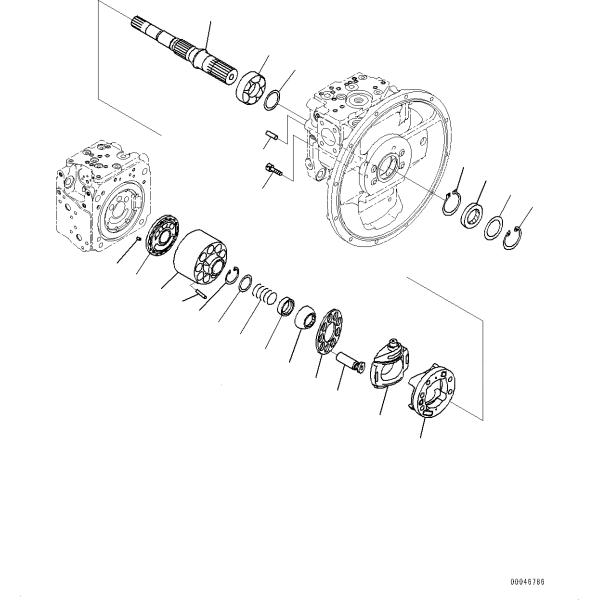 708-2L-00700 708-2L-00701 708-2L-06390 708-2L-01701 Для экскаватора Komatsu 200-8K 210-8K 230NHD-8K Гидравлический главный насос