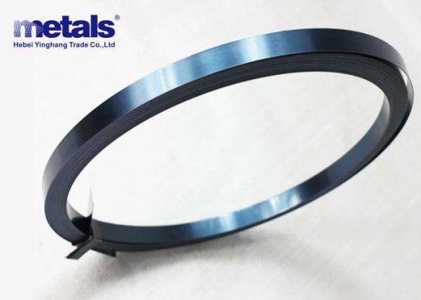 Faixa de embalagem de aço metálico preto azul 0,5x16 mm 0,5x19 mm 0,8x32 mm 0,9x25 mm