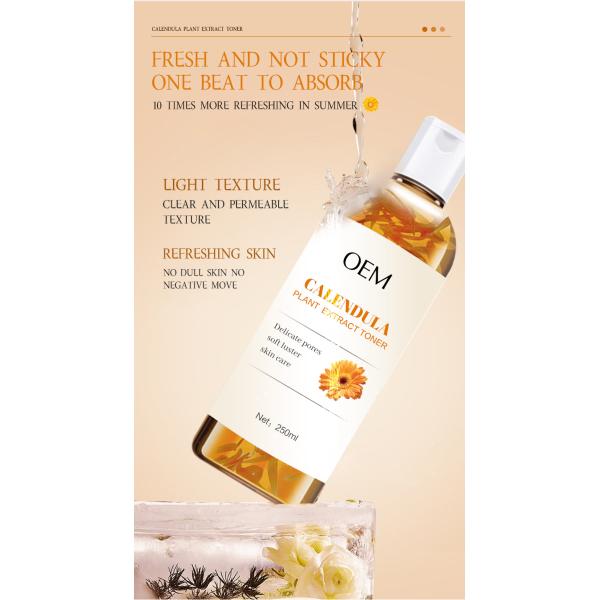 100% Pure Organic Water Hydrating Face Mist Brightening Moisturizing Petal Calendula Face Toner