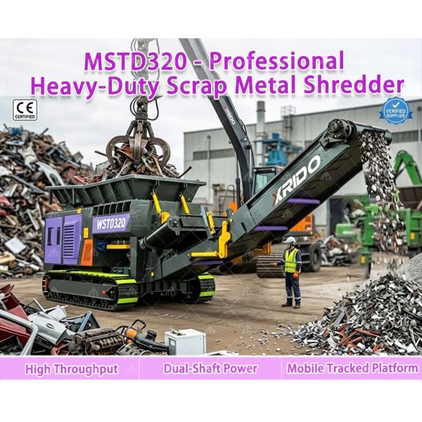 40 Tons Per Hour Crawler Mobile Shredder with Stainless Steel Components and CE ISO TUV Certification