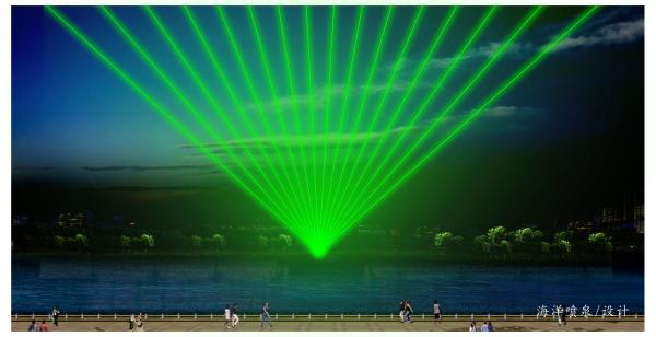 Projector a laser de 30M ao ar livre Show Screen de Água Cinema Hotel