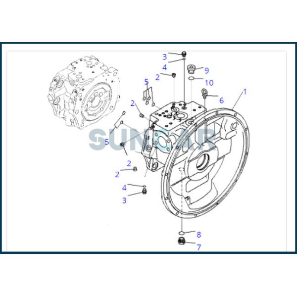 набор обслуживания насоса поршеня 708-2H-00450 7082H00450 для KOMATSU PC400-7